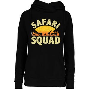 Cool Safari Squad Zoo Animal African Jungle Womens Funnel Neck Pullover Hood