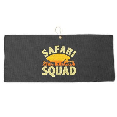 Cool Safari Squad Zoo Animal African Jungle Large Microfiber Waffle Golf Towel