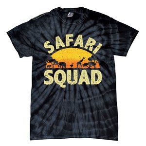 Cool Safari Squad Zoo Animal African Jungle Tie-Dye T-Shirt