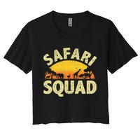 Cool Safari Squad Zoo Animal African Jungle Women's Crop Top Tee