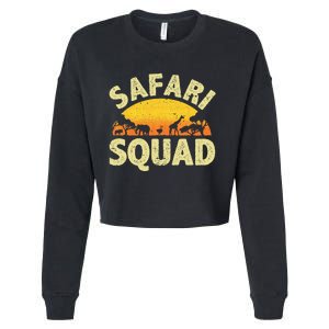 Cool Safari Squad Zoo Animal African Jungle Cropped Pullover Crew