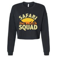Cool Safari Squad Zoo Animal African Jungle Cropped Pullover Crew