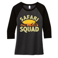 Cool Safari Squad Zoo Animal African Jungle Women's Tri-Blend 3/4-Sleeve Raglan Shirt