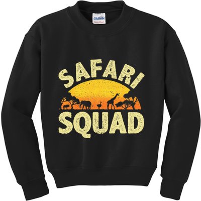 Cool Safari Squad Zoo Animal African Jungle Kids Sweatshirt