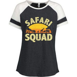 Cool Safari Squad Zoo Animal African Jungle Enza Ladies Jersey Colorblock Tee