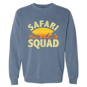 Cool Safari Squad Zoo Animal African Jungle Garment-Dyed Sweatshirt