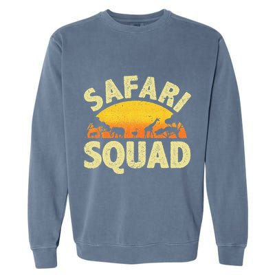 Cool Safari Squad Zoo Animal African Jungle Garment-Dyed Sweatshirt
