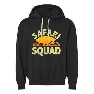 Cool Safari Squad For Men Women Zoo Animal African Jungle Garment-Dyed Fleece Hoodie