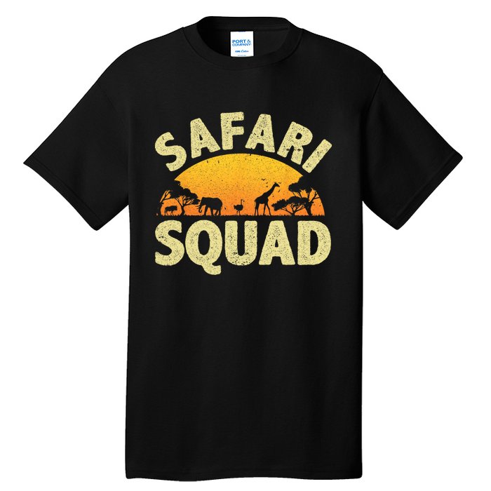 Cool Safari Squad For Men Women Zoo Animal African Jungle Tall T-Shirt