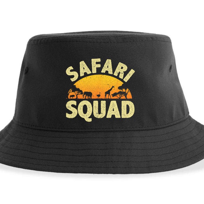 Cool Safari Squad For Men Women Zoo Animal African Jungle Sustainable Bucket Hat