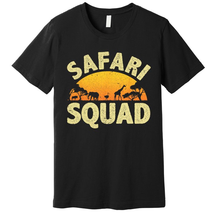 Cool Safari Squad For Men Women Zoo Animal African Jungle Premium T-Shirt