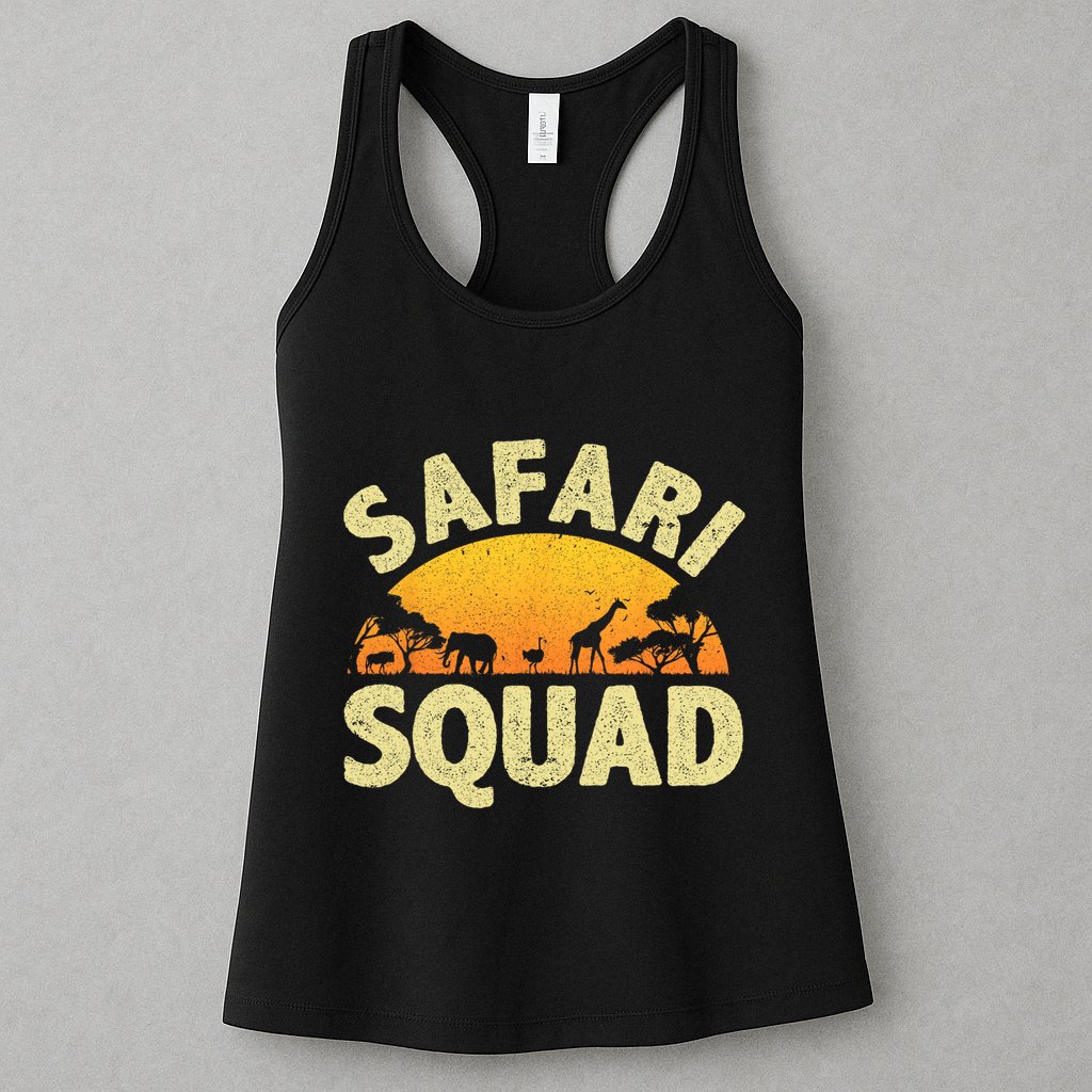 Cool Safari Squad For Men Women Zoo Animal African Jungle Womens Tank Top