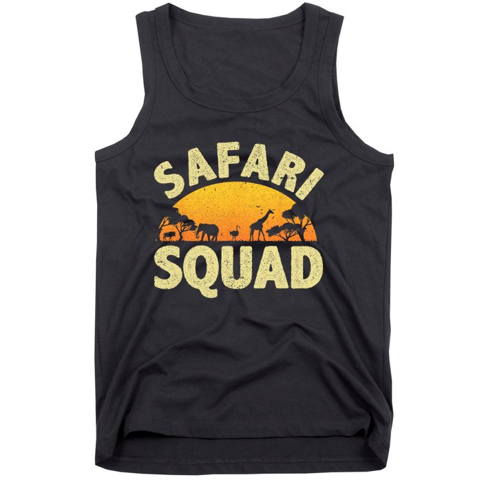 Cool Safari Squad For Men Women Zoo Animal African Jungle Tank Top