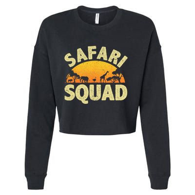 Cool Safari Squad For Men Women Zoo Animal African Jungle Cropped Pullover Crew