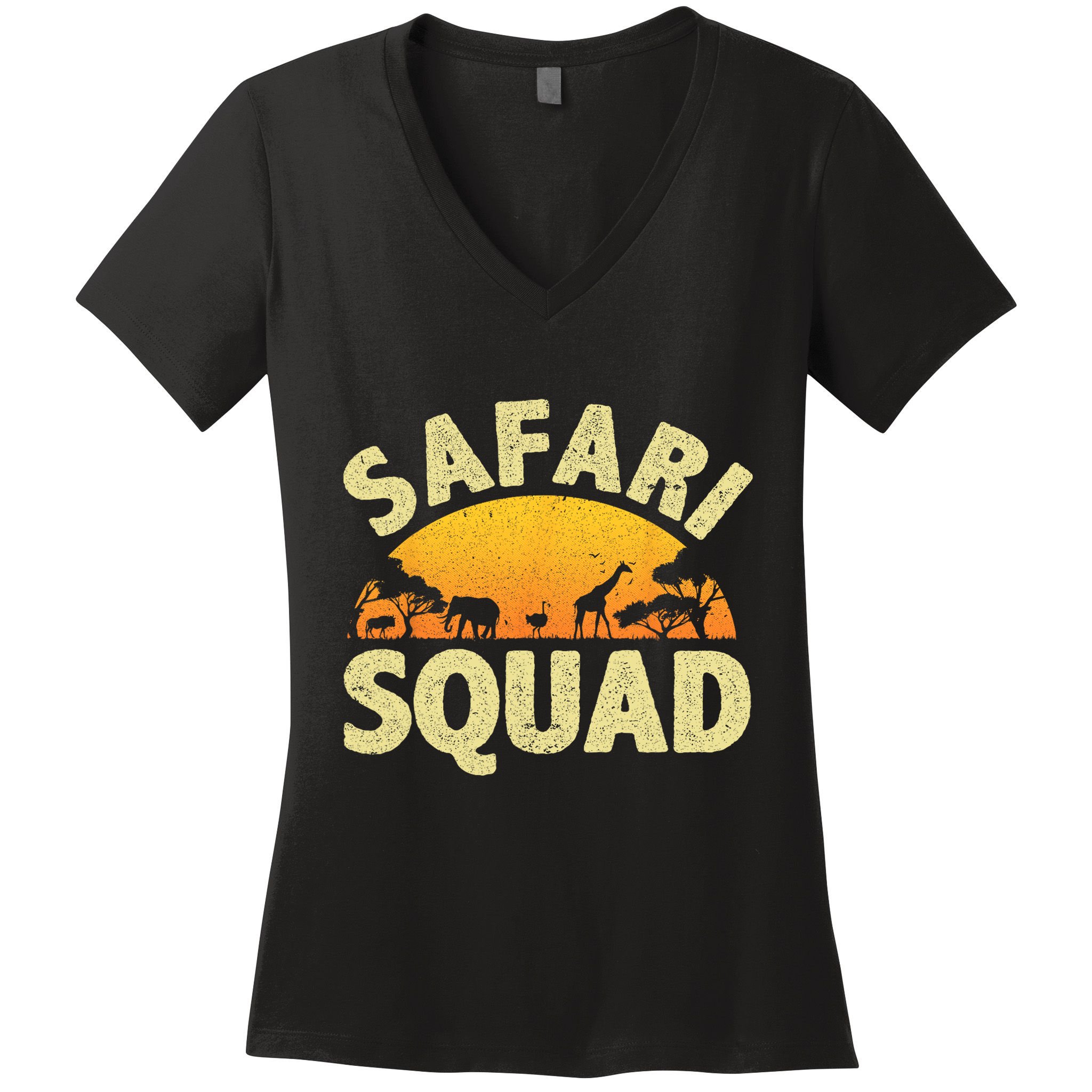 Cool Safari Squad For Men Women Zoo Animal African Jungle Women's V-Neck T-Shirt