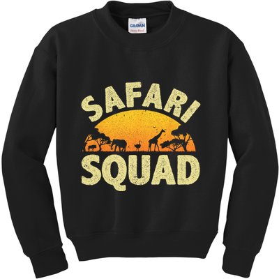 Cool Safari Squad For Men Women Zoo Animal African Jungle Kids Sweatshirt