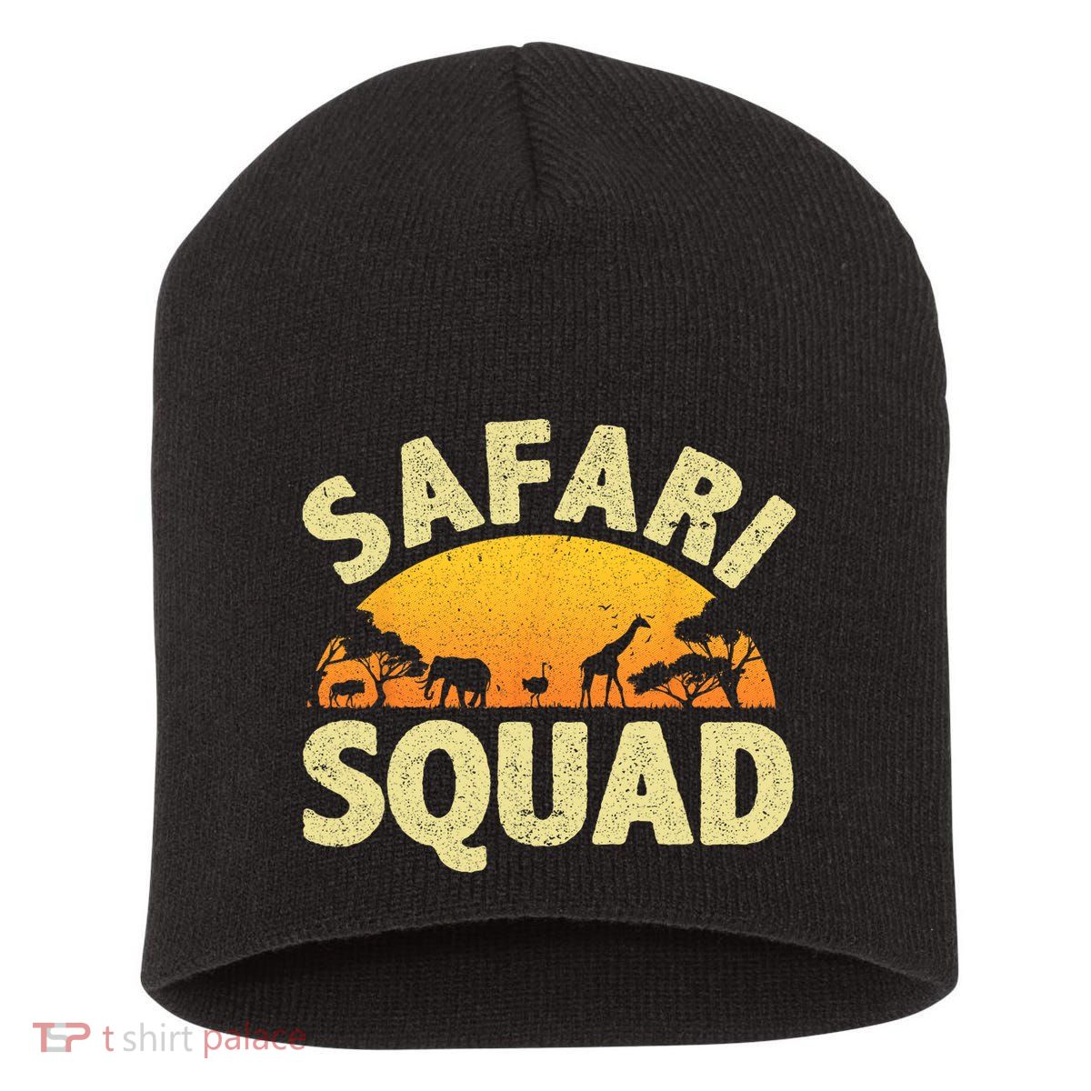 Cool Safari Squad For Men Women Zoo Animal African Jungle Short Acrylic Beanie