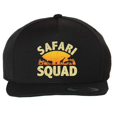 Cool Safari Squad For Men Women Zoo Animal African Jungle Wool Snapback Cap