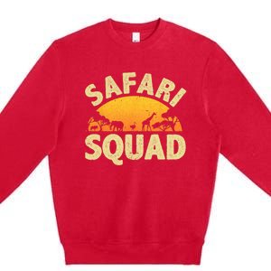 Cool Safari Squad For Men Women Zoo Animal African Jungle Premium Crewneck Sweatshirt