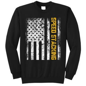 Cup Speed Stacking Sport Stacking Us Flag Sweatshirt