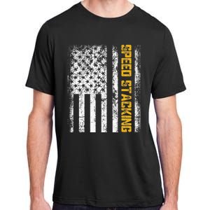 Cup Speed Stacking Sport Stacking Us Flag Adult ChromaSoft Performance T-Shirt