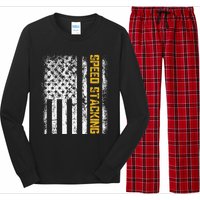 Cup Speed Stacking Sport Stacking Us Flag Long Sleeve Pajama Set