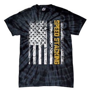 Cup Speed Stacking Sport Stacking Us Flag Tie-Dye T-Shirt