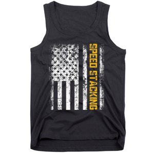 Cup Speed Stacking Sport Stacking Us Flag Tank Top