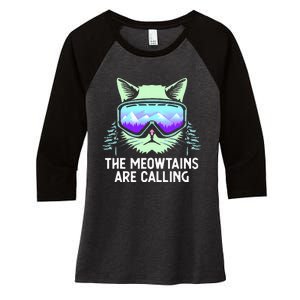 Cool Snowboard Ski Lover Mountain Skier Women's Tri-Blend 3/4-Sleeve Raglan Shirt