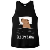 Capybara Sleepybara Sleep Capybara Ladies PosiCharge Tri-Blend Wicking Tank