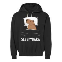 Capybara Sleepybara Sleep Capybara Garment-Dyed Fleece Hoodie