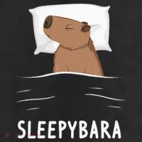 Capybara Sleepybara Sleep Capybara 7 Panel Mesh Trucker Snapback Hat
