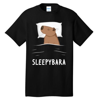 Capybara Sleepybara Sleep Capybara Tall T-Shirt