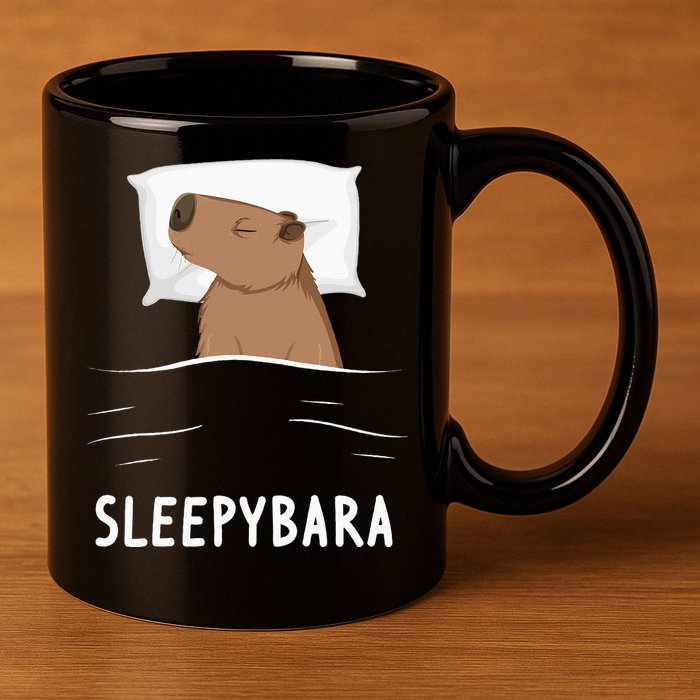 Capybara Sleepybara Sleep Capybara 11oz C Handle Ceramic Mug