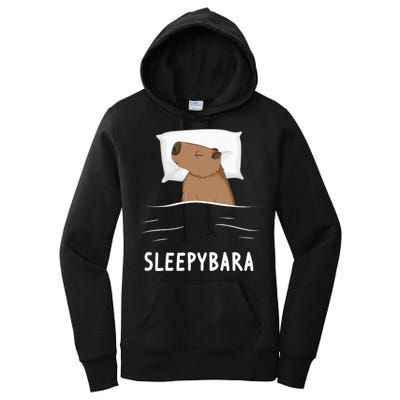 Capybara Sleepybara Sleep Capybara Women's Pullover Hoodie