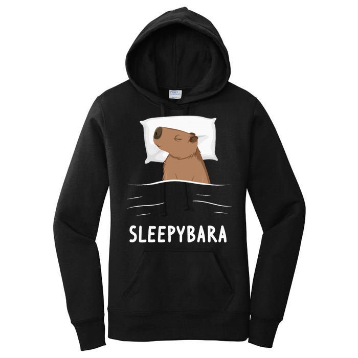 Capybara Sleepybara Sleep Capybara Women's Pullover Hoodie