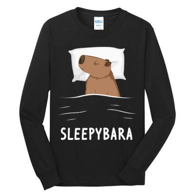 Capybara Sleepybara Sleep Capybara Tall Long Sleeve T-Shirt