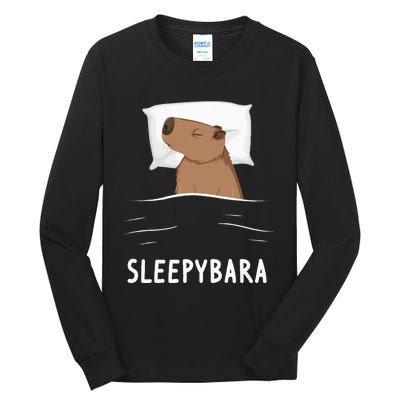 Capybara Sleepybara Sleep Capybara Tall Long Sleeve T-Shirt