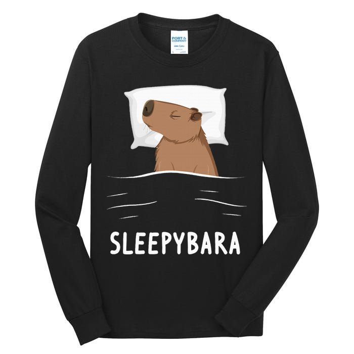 Capybara Sleepybara Sleep Capybara Tall Long Sleeve T-Shirt