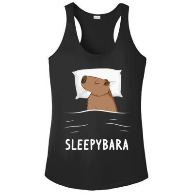 Capybara Sleepybara Sleep Capybara Ladies PosiCharge Competitor Racerback Tank