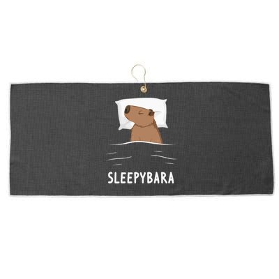 Capybara Sleepybara Sleep Capybara Large Microfiber Waffle Golf Towel