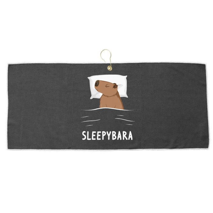Capybara Sleepybara Sleep Capybara Large Microfiber Waffle Golf Towel