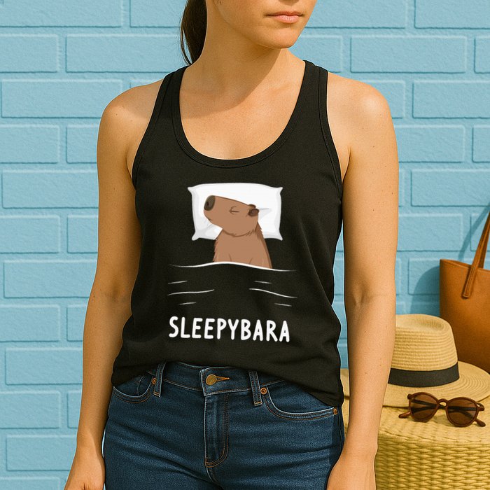 Capybara Sleepybara Sleep Capybara Womens Tank Top