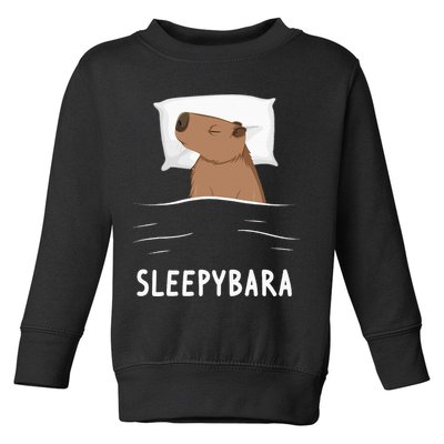 Capybara Sleepybara Sleep Capybara Toddler Sweatshirt