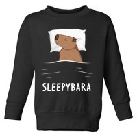Capybara Sleepybara Sleep Capybara Toddler Sweatshirt