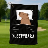 Capybara Sleepybara Sleep Capybara Golf Towel