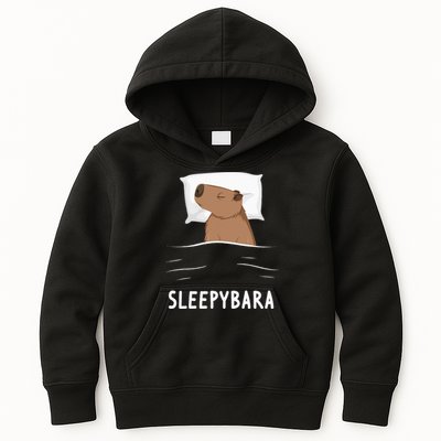 Capybara Sleepybara Sleep Capybara Kids Hoodie