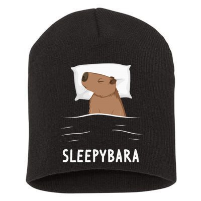 Capybara Sleepybara Sleep Capybara Short Acrylic Beanie