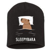 Capybara Sleepybara Sleep Capybara Short Acrylic Beanie