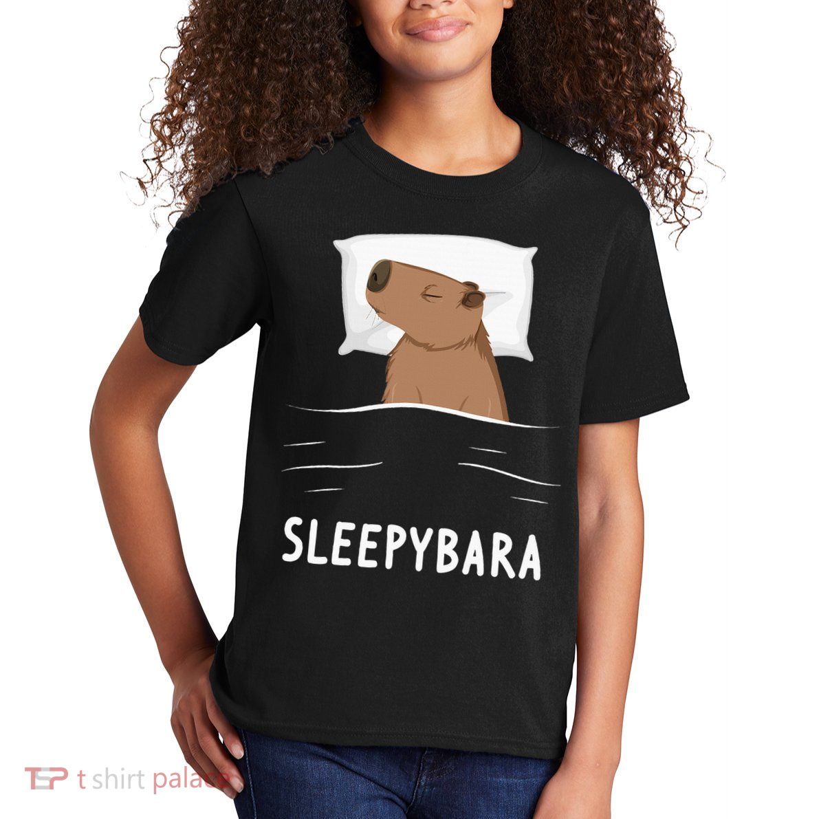 Capybara Sleepybara Sleep Capybara Kids T-Shirt